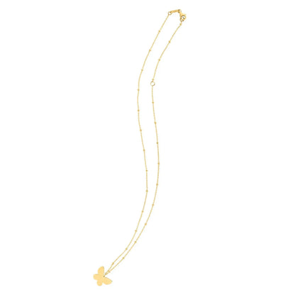 14k Yellow Gold Ppillon Butterfly Necklace RCJ Necklaces  CELESTIA LUXE JEWELLERS