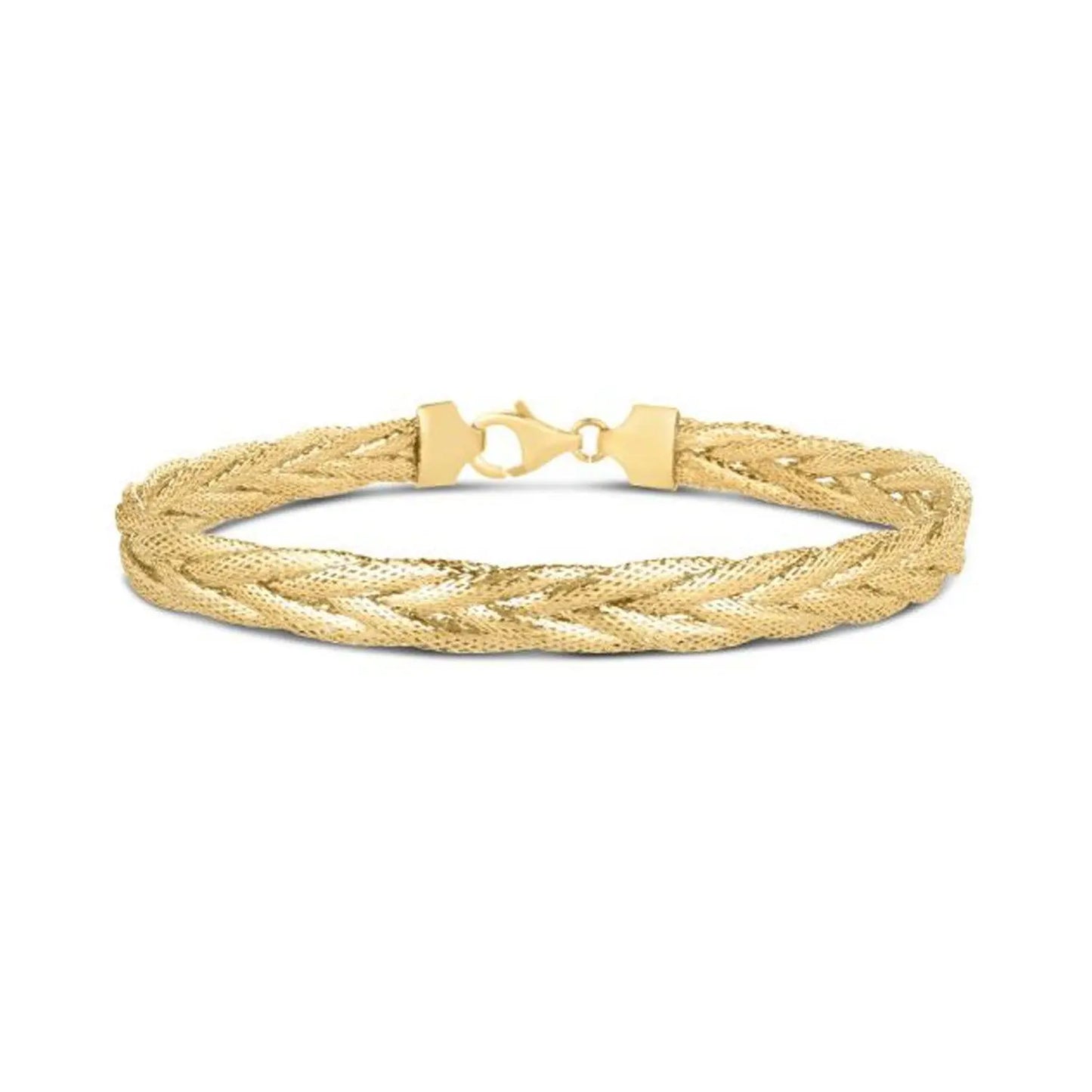 14k Yellow Gold Rapunzel Woven Bracelet (6.00 mm) RCJ Bracelets  CELESTIA LUXE JEWELLERS