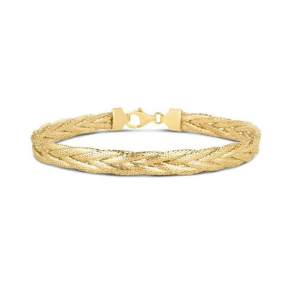 14k Yellow Gold Rapunzel Woven Bracelet (6.00 mm) RCJ Bracelets  CELESTIA LUXE JEWELLERS