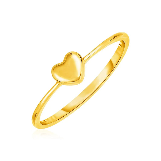14k Yellow Gold Ring with Puffed Heart(1.40 mm) RCJ Rings  CELESTIA LUXE JEWELLERS