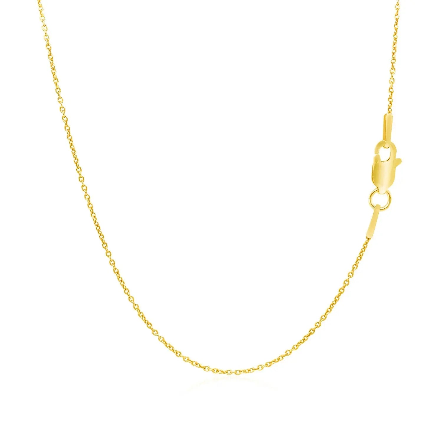 14k Yellow Gold Round Cable Link Chain (1.1 mm) RCJ Chains  CELESTIA LUXE JEWELLERS