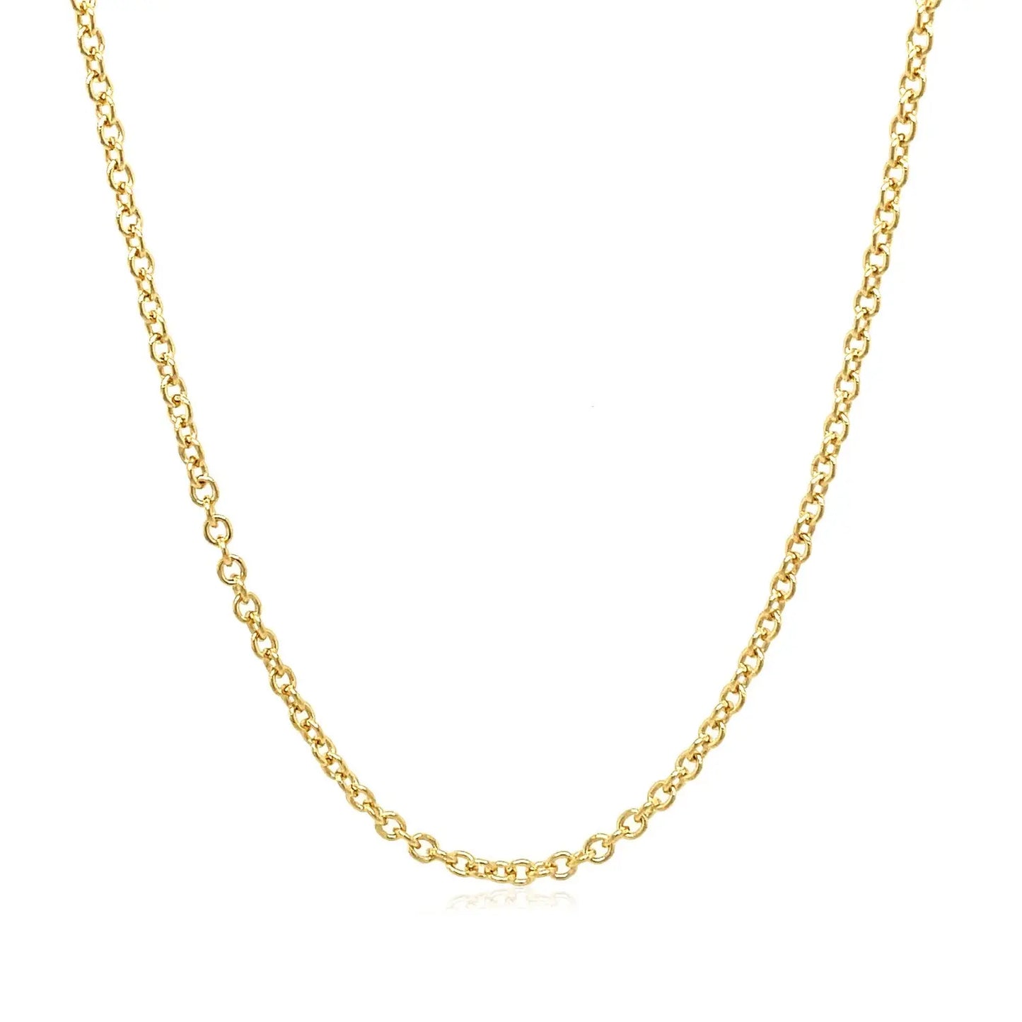 14k Yellow Gold Round Cable Link Chain (1.9 mm) RCJ Chains  CELESTIA LUXE JEWELLERS