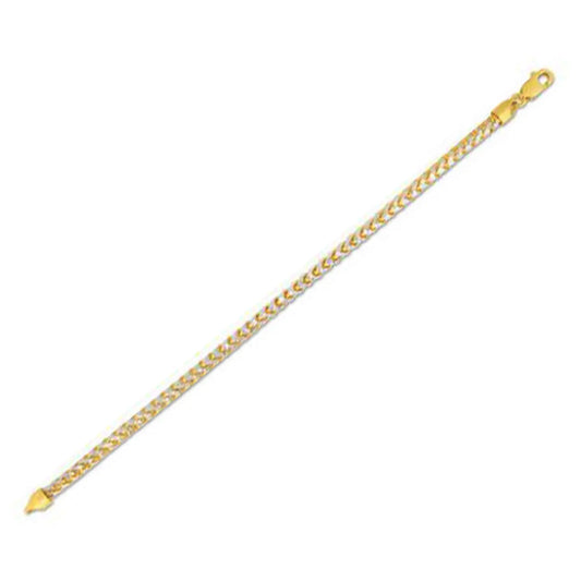 14k Yellow Gold Round Pave Franco Chain (4.00 mm) RCJ Chains  CELESTIA LUXE JEWELLERS