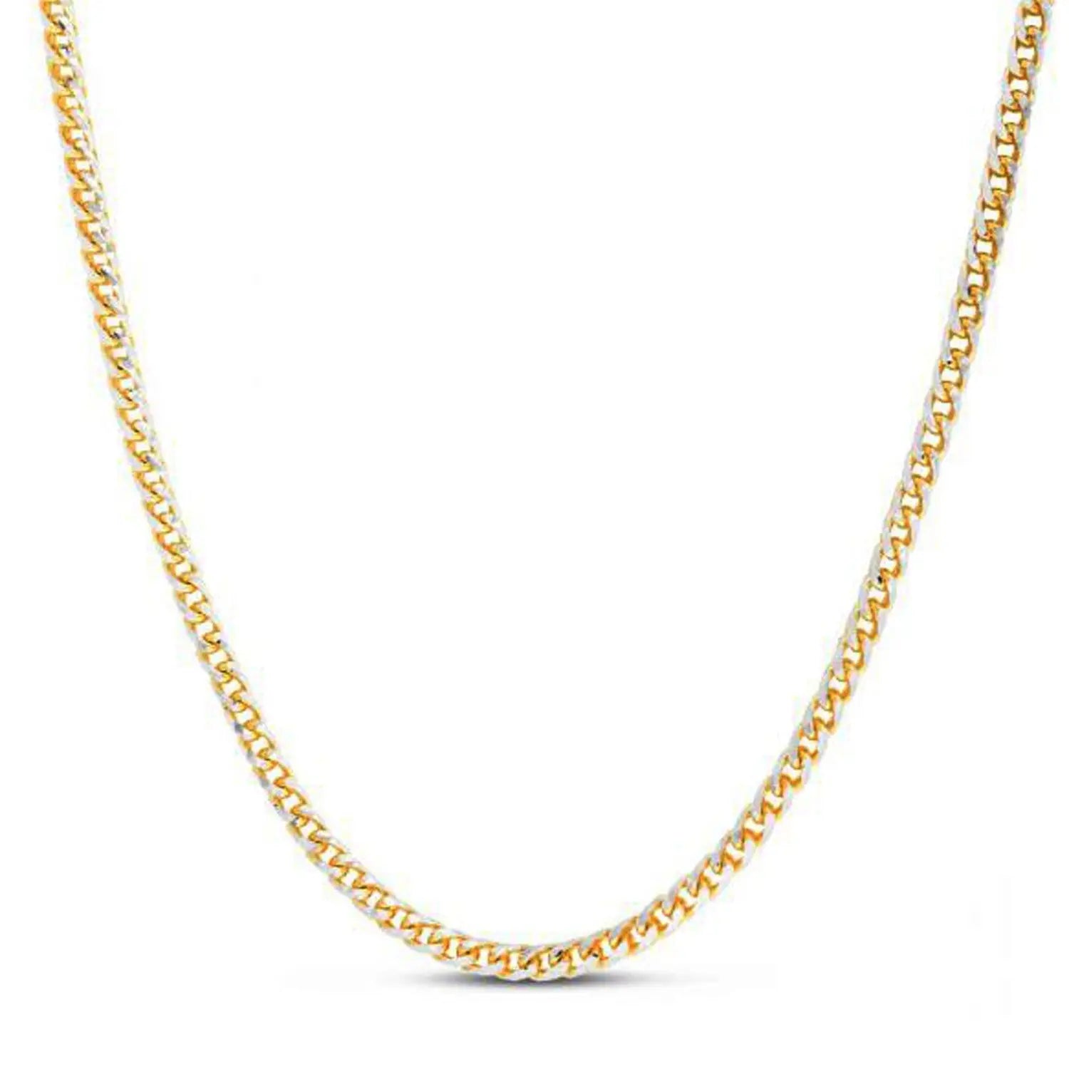 14k Yellow Gold Round Pave Franco Chain (4.00 mm) RCJ Chains  CELESTIA LUXE JEWELLERS