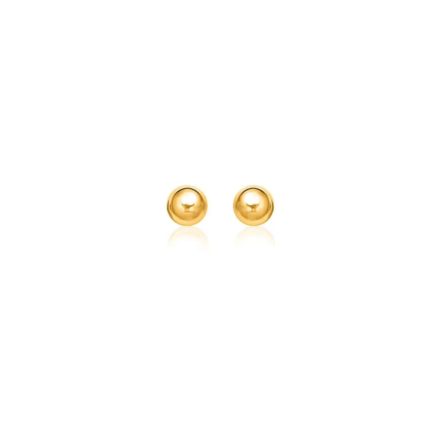 14k Yellow Gold Round Stud Earrings (6.0 mm) RCJ Earrings  CELESTIA LUXE JEWELLERS