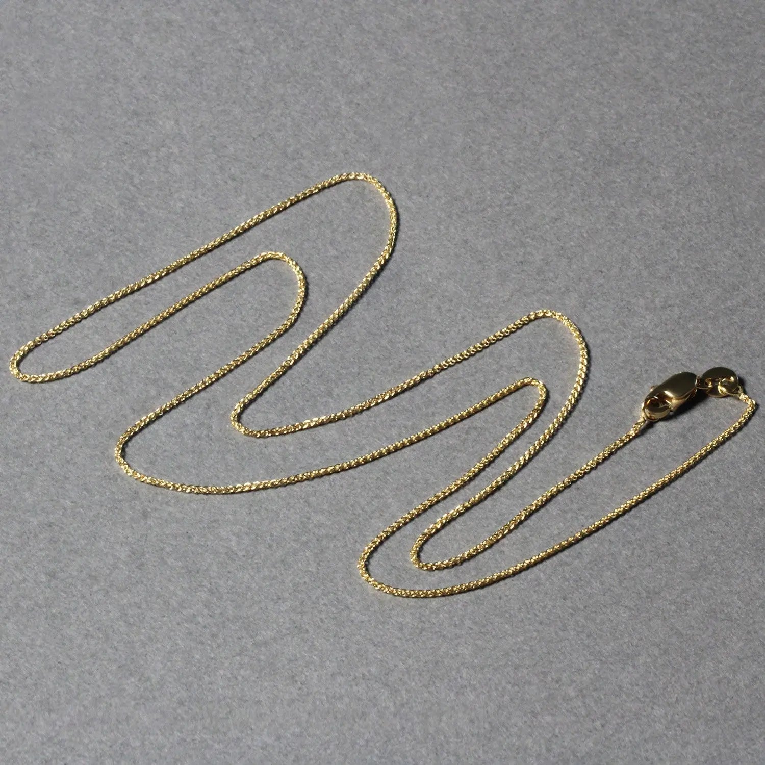 14k Yellow Gold Round Wheat Chain (0.80 mm) RCJ Chains  CELESTIA LUXE JEWELLERS