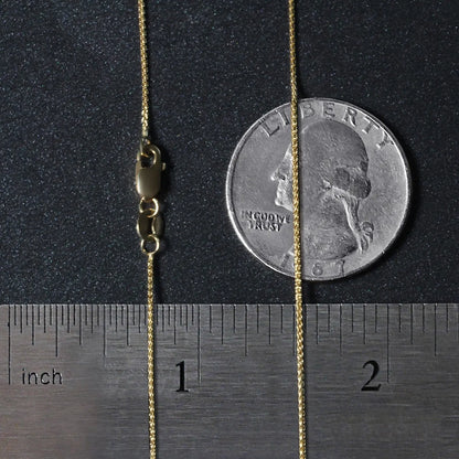 14k Yellow Gold Round Wheat Chain (0.80 mm) RCJ Chains  CELESTIA LUXE JEWELLERS