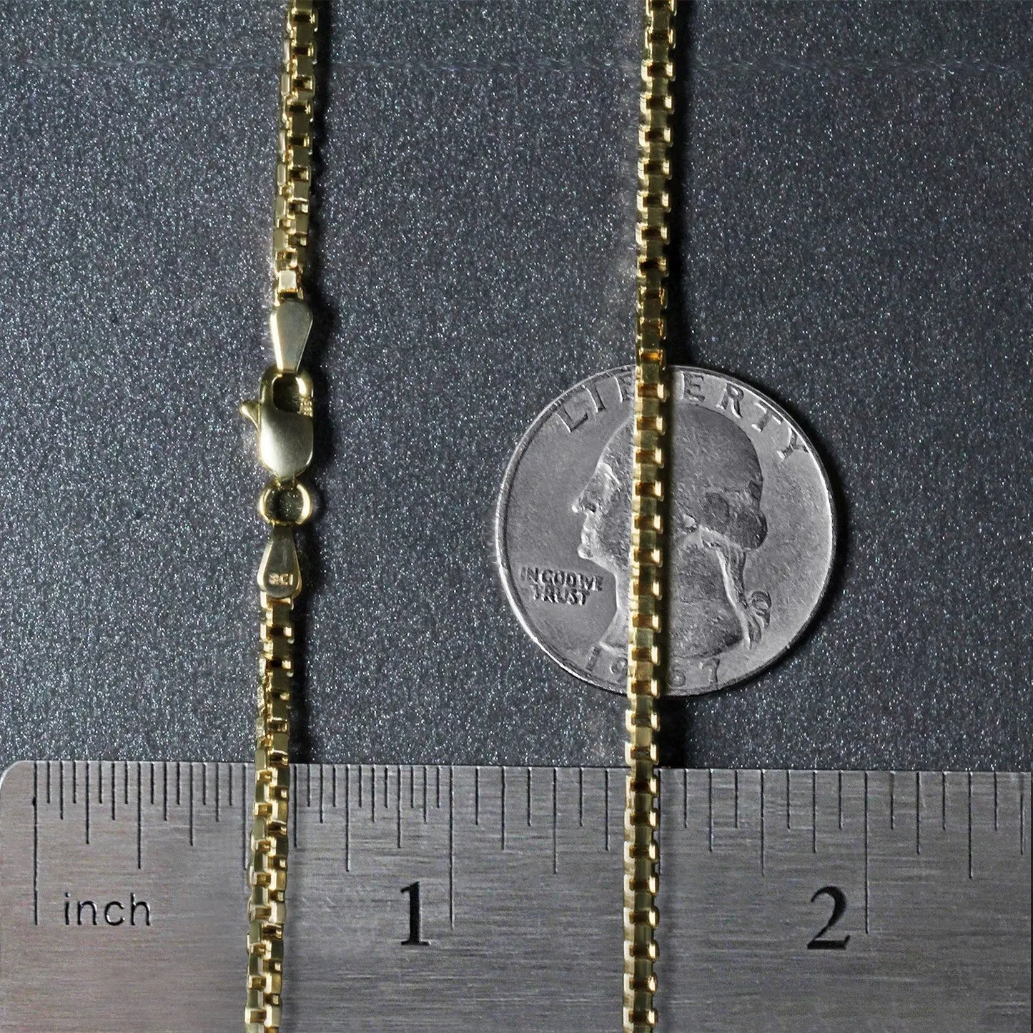 14k Yellow Gold Semi Solid Box Chain (2.10 mm) RCJ Chains  CELESTIA LUXE JEWELLERS