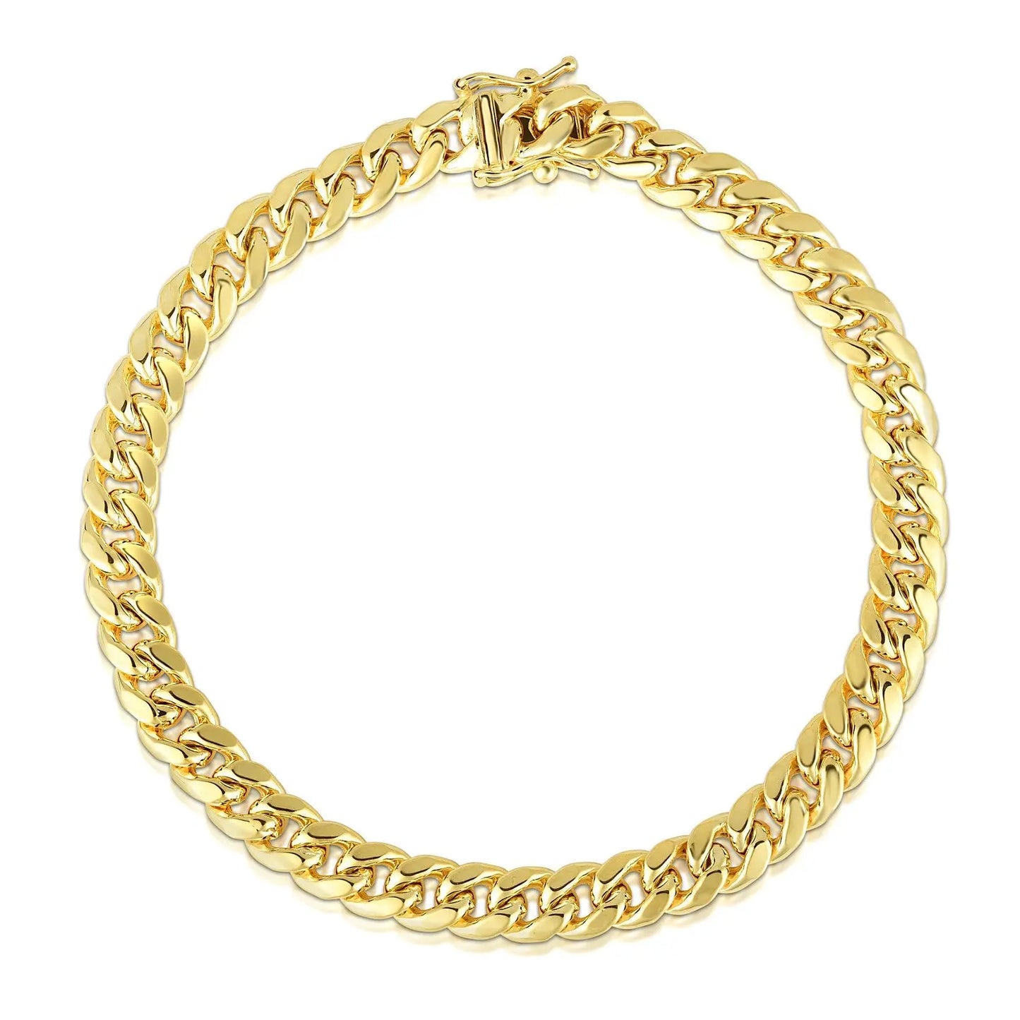14k Yellow Gold Semi Solid Miami Cuban Bracelet (10.70 mm) RCJ Bracelets  CELESTIA LUXE JEWELLERS