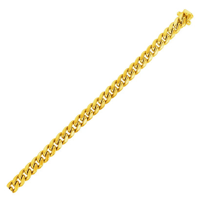 14k Yellow Gold Semi Solid Miami Cuban Bracelet (6.10 mm) RCJ Bracelets  CELESTIA LUXE JEWELLERS