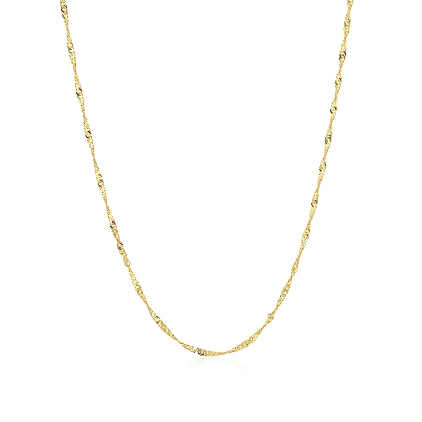 14k Yellow Gold Singapore Chain (1.30 mm) RCJ Chains  CELESTIA LUXE JEWELLERS