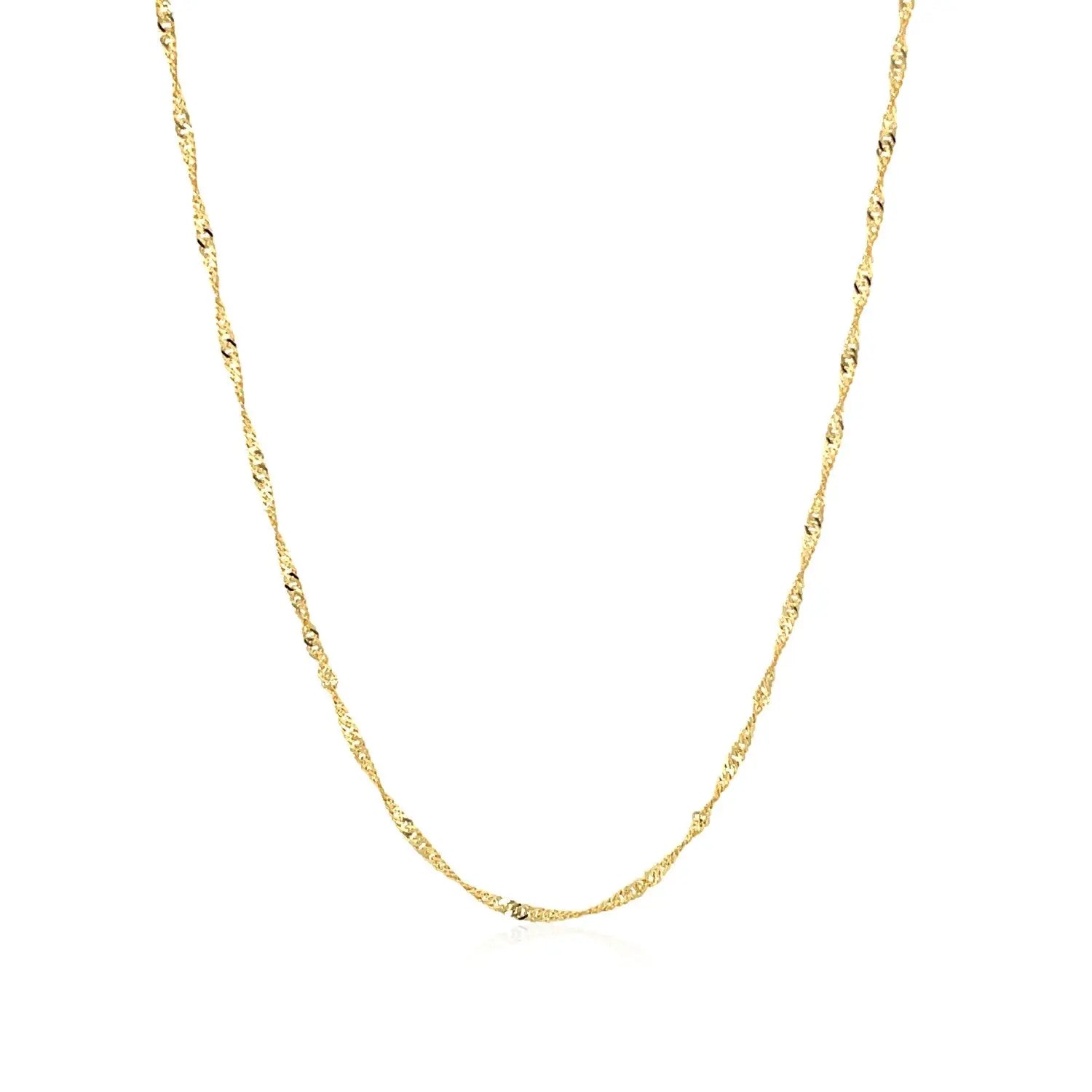 14k Yellow Gold Singapore Chain (1.30 mm) RCJ Chains  CELESTIA LUXE JEWELLERS