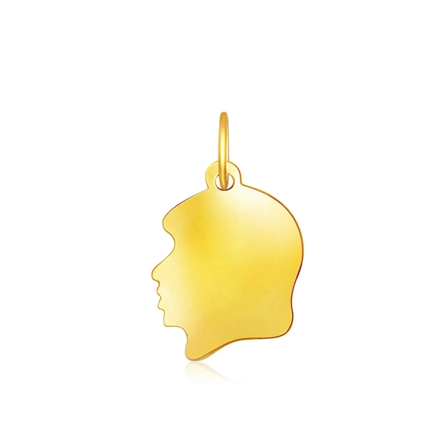 14k Yellow Gold Small Girl Head Charm RCJ Charms  CELESTIA LUXE JEWELLERS