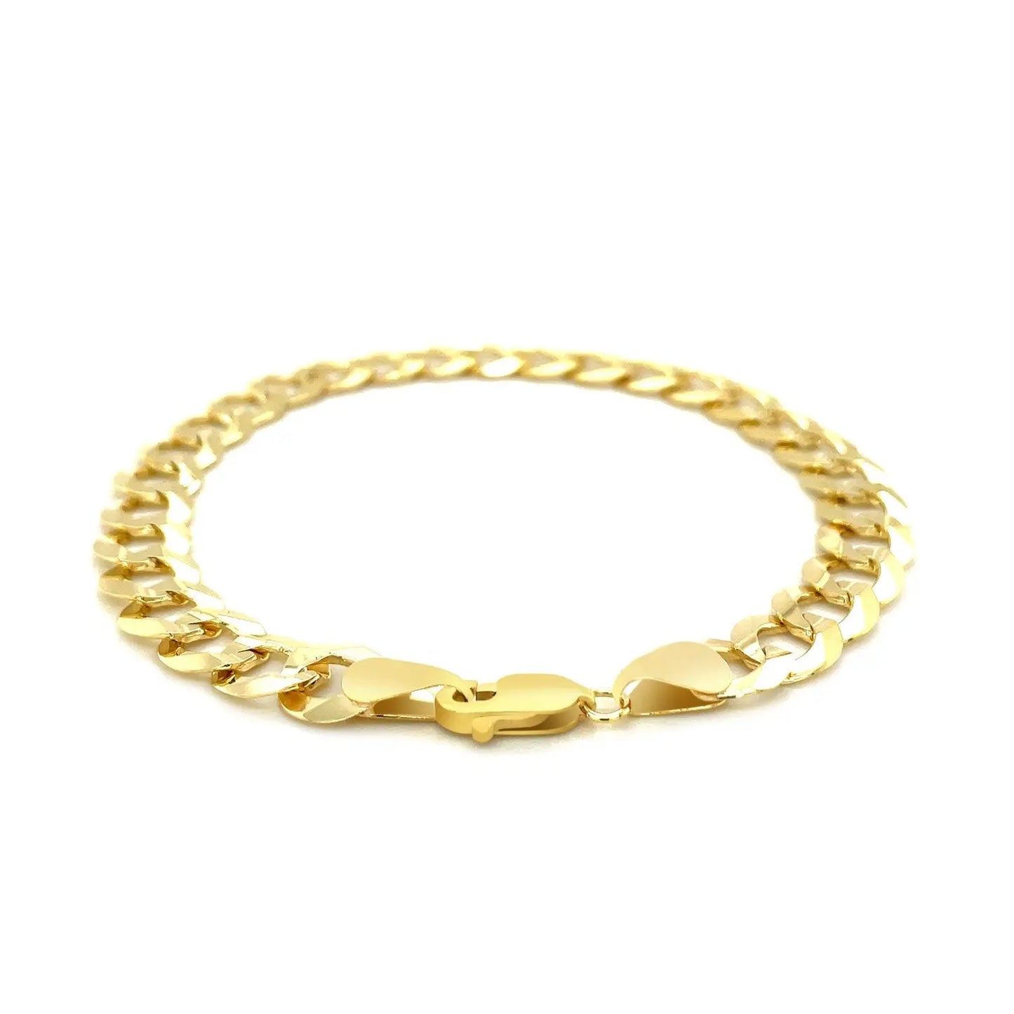 14k Yellow Gold Solid Curb Bracelet (8.20 mm) RCJ Bracelets  CELESTIA LUXE JEWELLERS