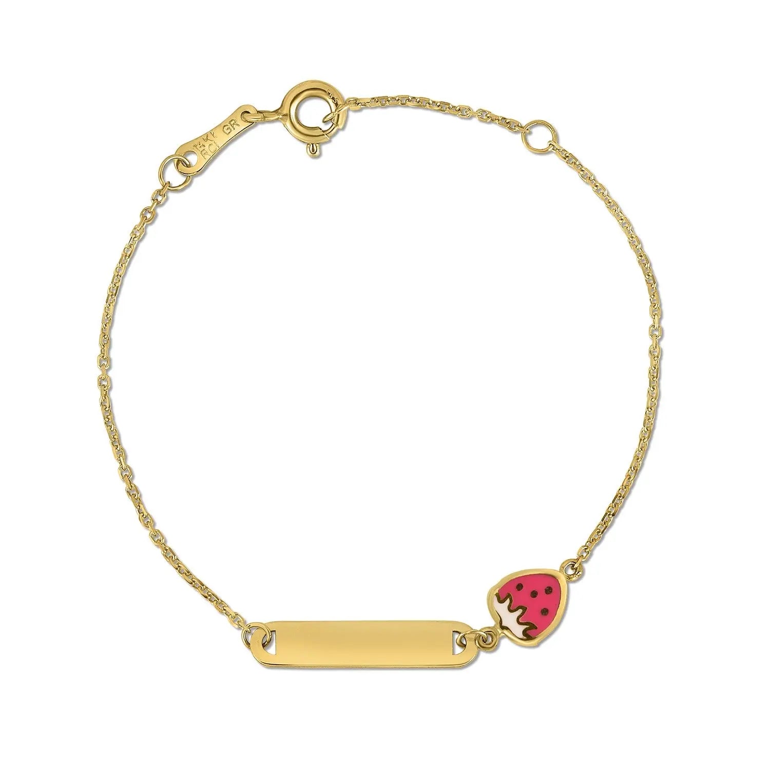 14k Yellow Gold Strawberry Childrens Bracelet (1.00 mm) RCJ Bracelets  CELESTIA LUXE JEWELLERS