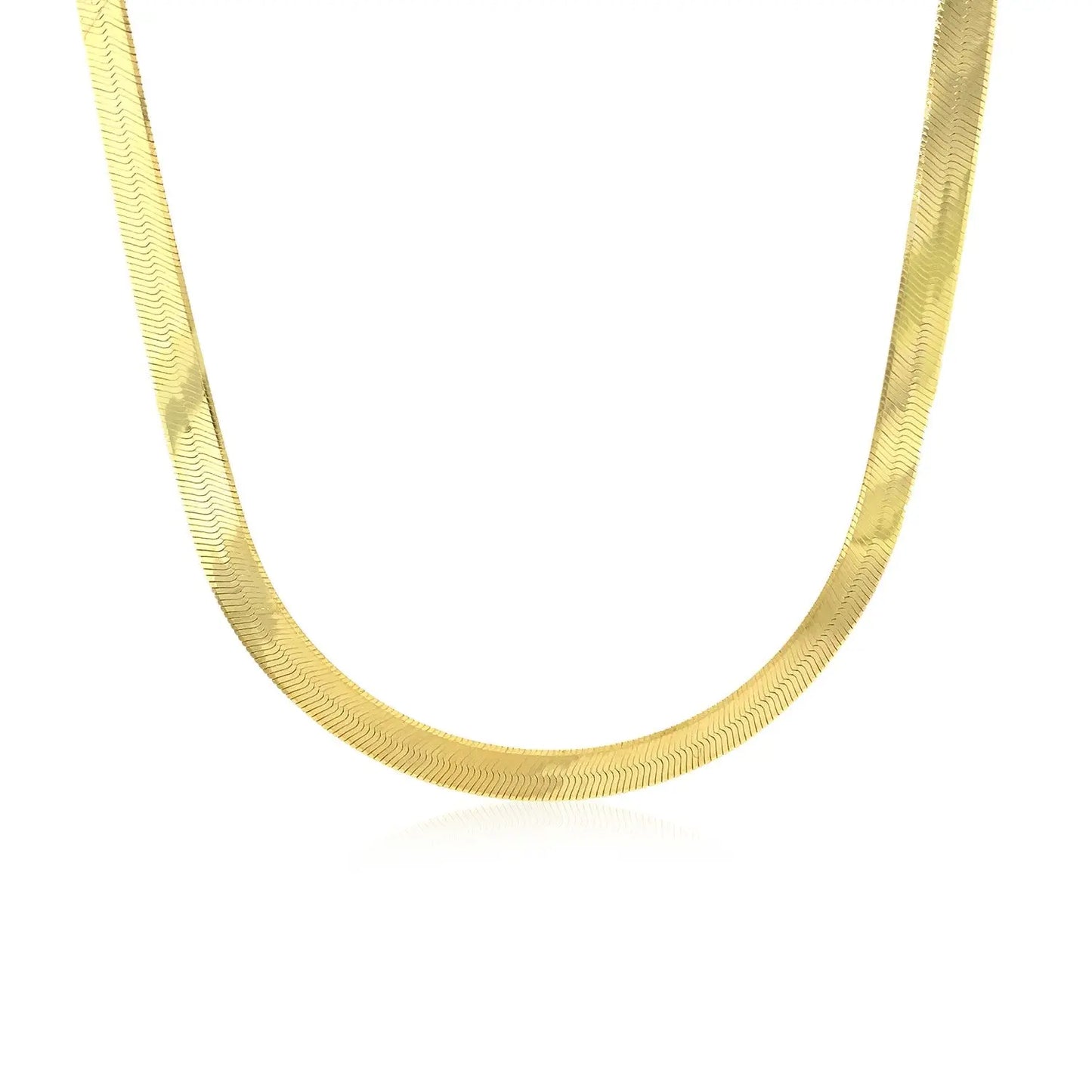14k Yellow Gold Super Flex Herringbone Chain (6.00 mm) RCJ Chains  CELESTIA LUXE JEWELLERS