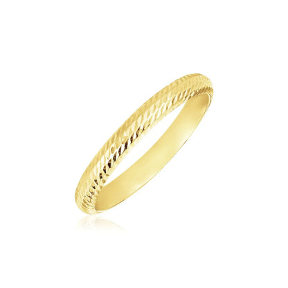 14k Yellow Gold Textured Comfort Fit Wedding Band(2.50 mm) RCJ Rings  CELESTIA LUXE JEWELLERS