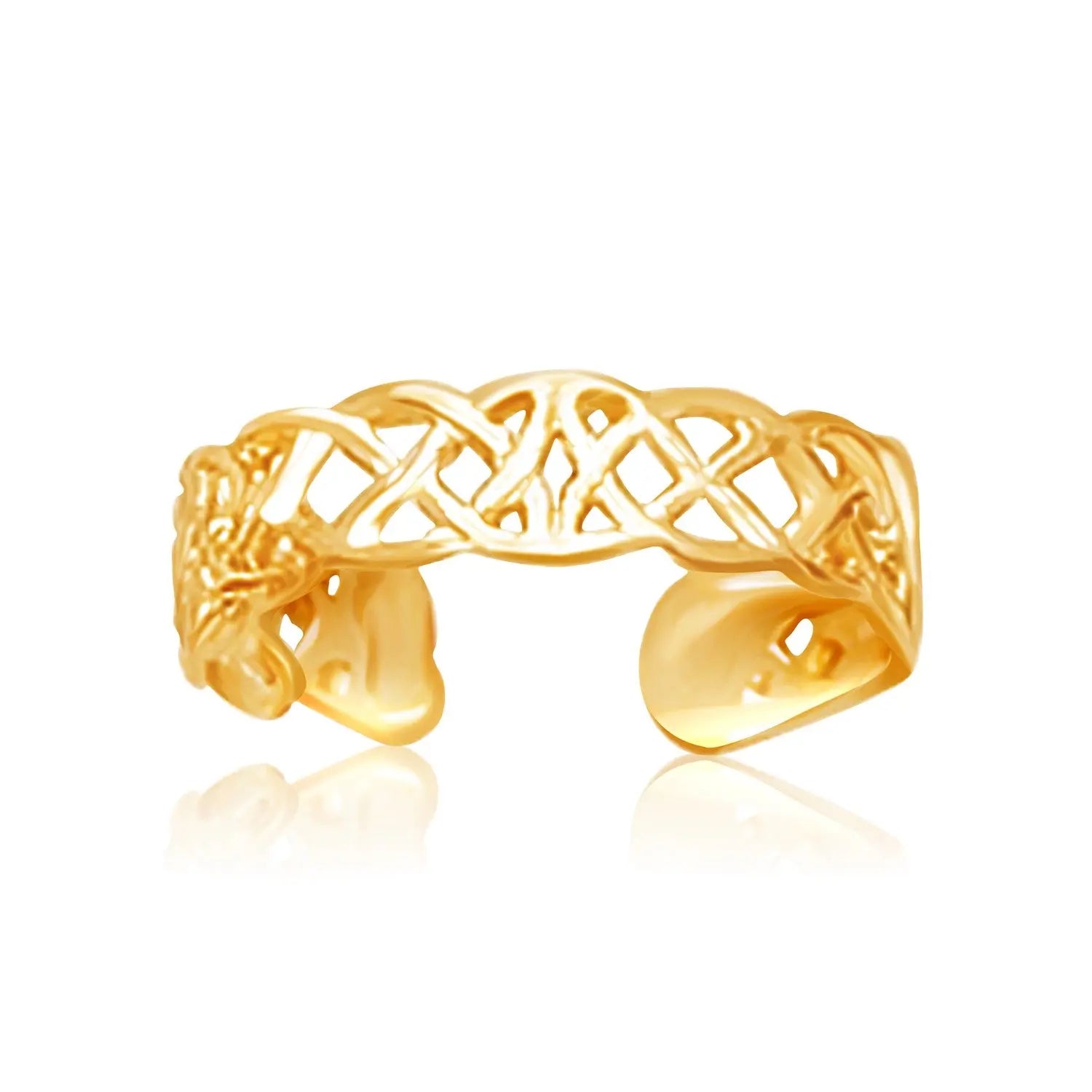 14k Yellow Gold Toe Ring in a Celtic Knot Style RCJ Toe Rings  CELESTIA LUXE JEWELLERS