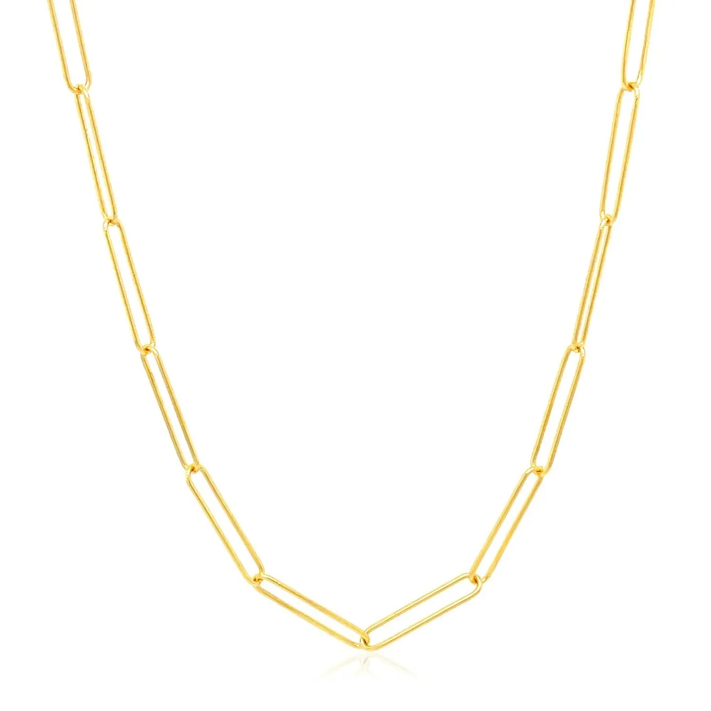 14k Yellow Gold Wire Paperclip Chain (2.7 mm) RCJ Chains  CELESTIA LUXE JEWELLERS