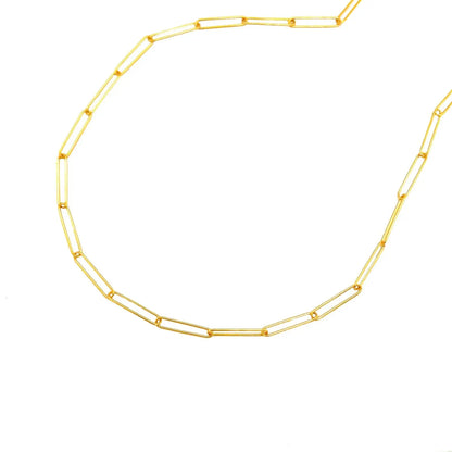 14k Yellow Gold Wire Paperclip Chain (2.7 mm) RCJ Chains  CELESTIA LUXE JEWELLERS