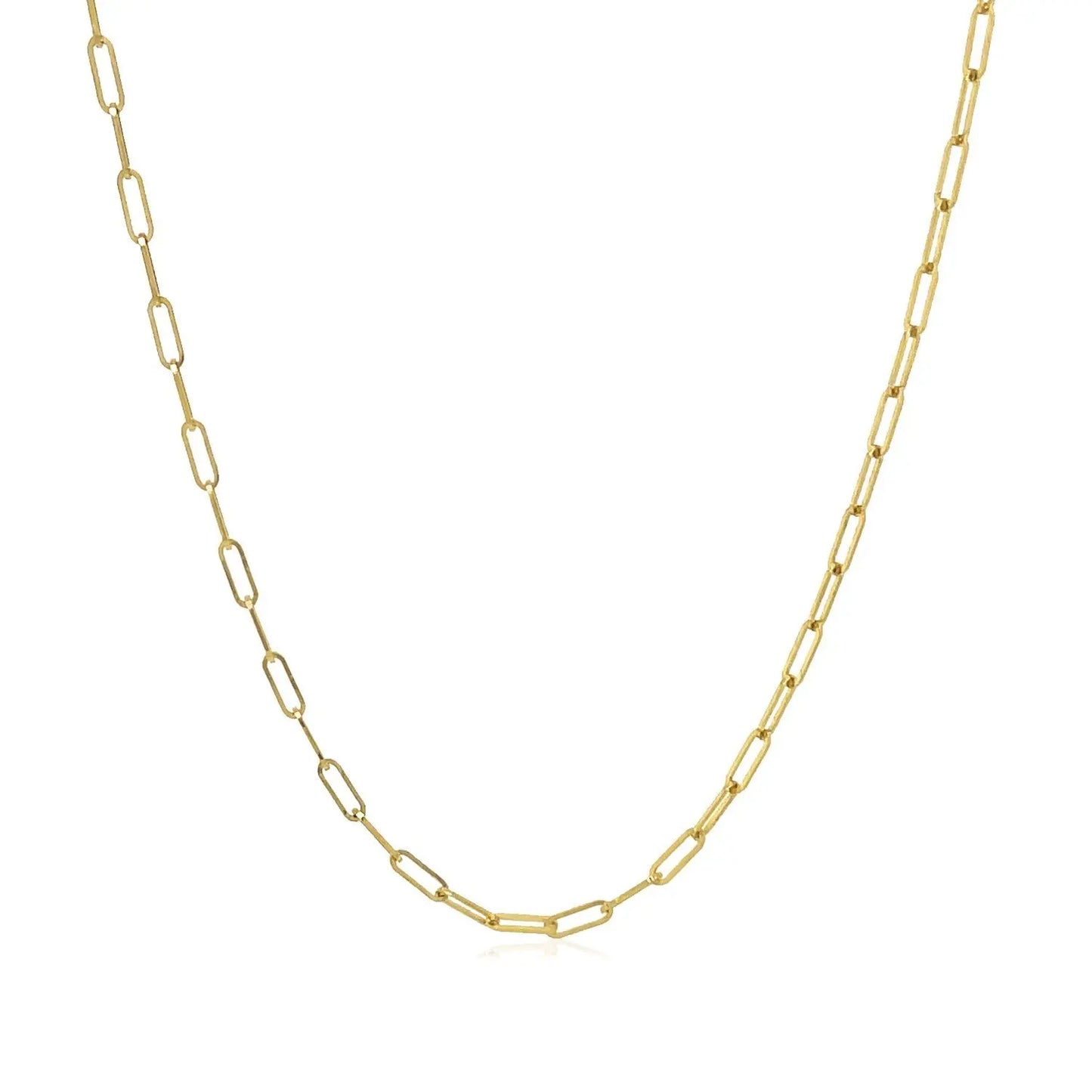 18K Yellow Gold Fine Paperclip Chain (1.50 mm) RCJ Chains  CELESTIA LUXE JEWELLERS