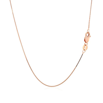 18k Rose Gold Classic Box Chain (0.60 mm) RCJ Chains  CELESTIA LUXE JEWELLERS