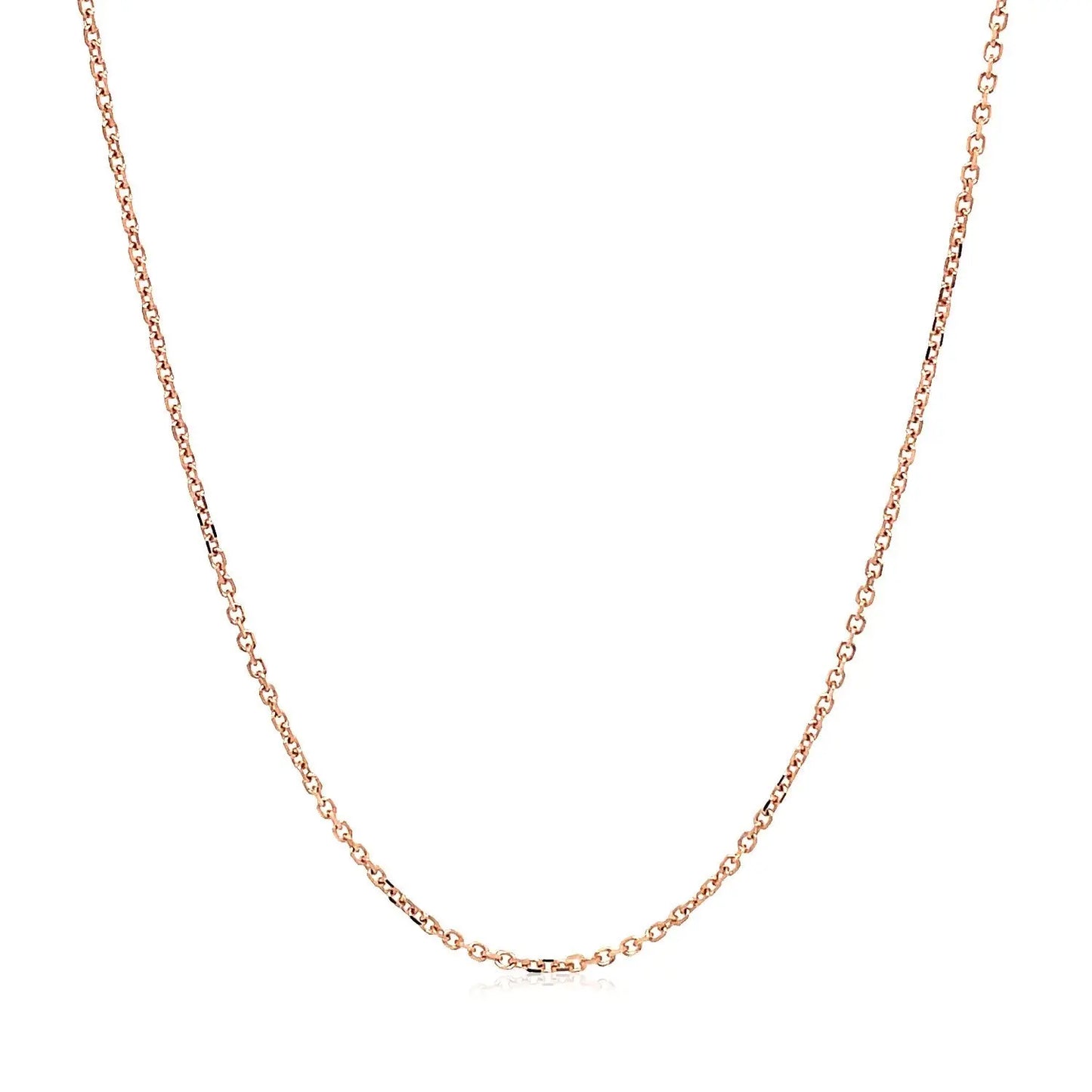 18k Rose Gold Diamond Cut Cable Link Chain (1.10 mm) RCJ Chains  CELESTIA LUXE JEWELLERS