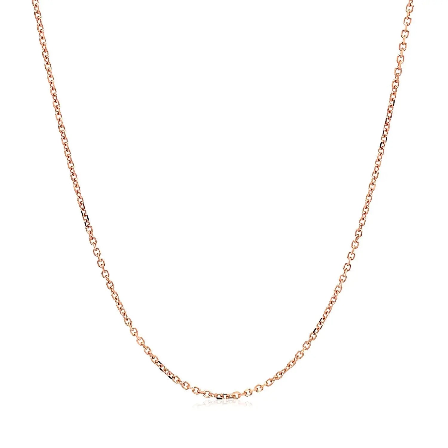 18k Rose Gold Diamond Cut Cable Link Chain (1.10 mm) RCJ Chains  CELESTIA LUXE JEWELLERS