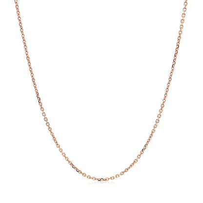 18k Rose Gold Diamond Cut Cable Link Chain (1.10 mm) RCJ Chains  CELESTIA LUXE JEWELLERS