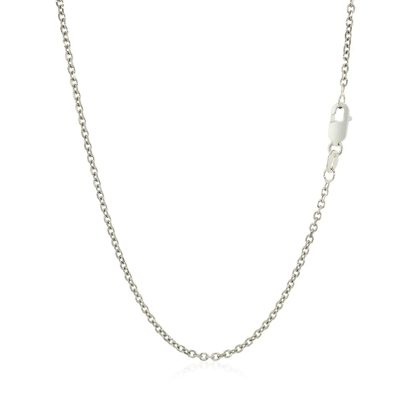 18k White Gold Diamond Cut Cable Link Chain (1.40 mm) RCJ Chains  CELESTIA LUXE JEWELLERS
