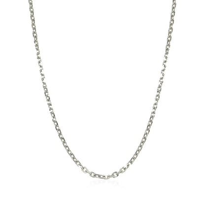 18k White Gold Diamond Cut Cable Link Chain (1.90 mm) RCJ Chains  CELESTIA LUXE JEWELLERS
