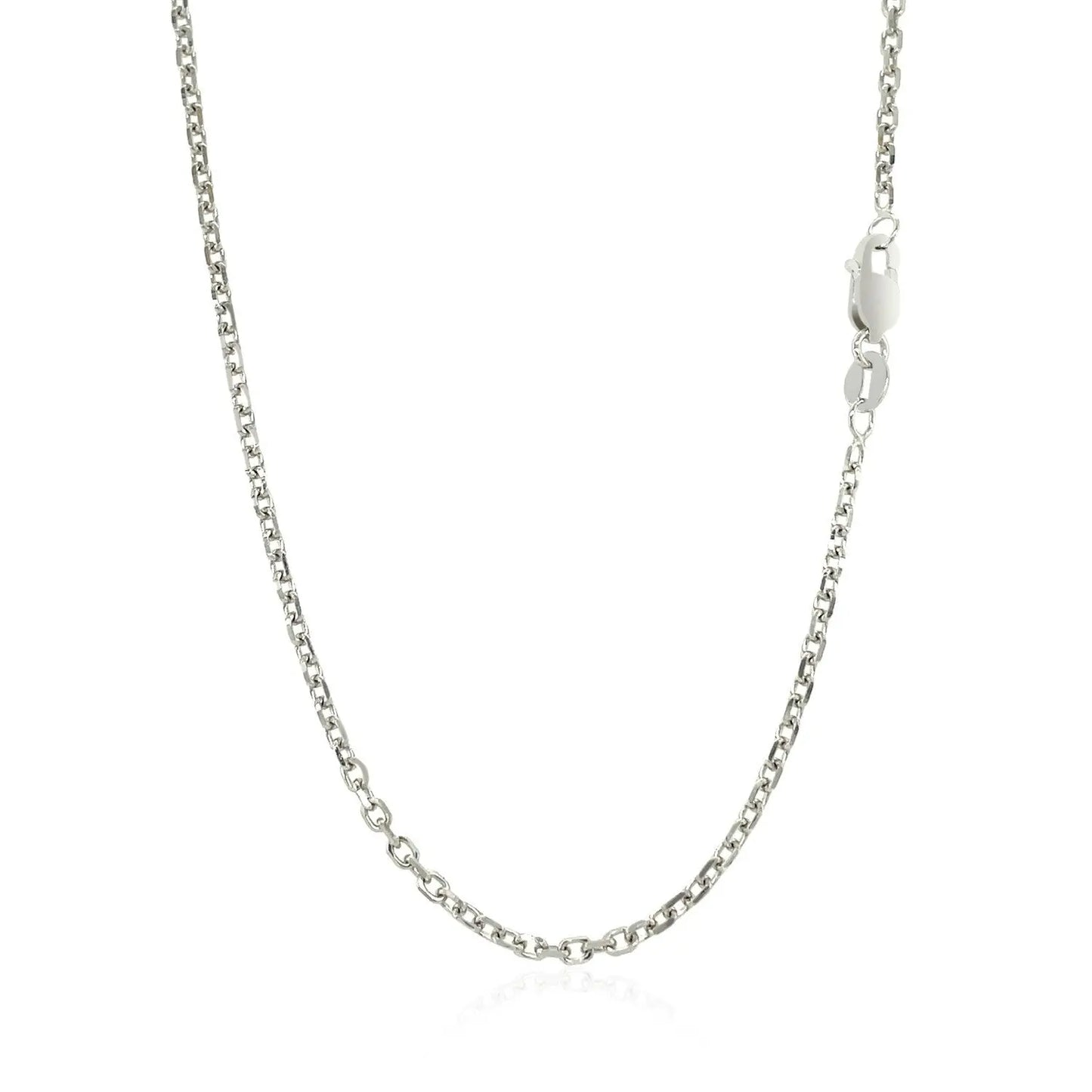18k White Gold Diamond Cut Cable Link Chain (1.90 mm) RCJ Chains  CELESTIA LUXE JEWELLERS