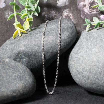 18k White Gold Diamond Cut Cable Link Chain (1.90 mm) RCJ Chains  CELESTIA LUXE JEWELLERS
