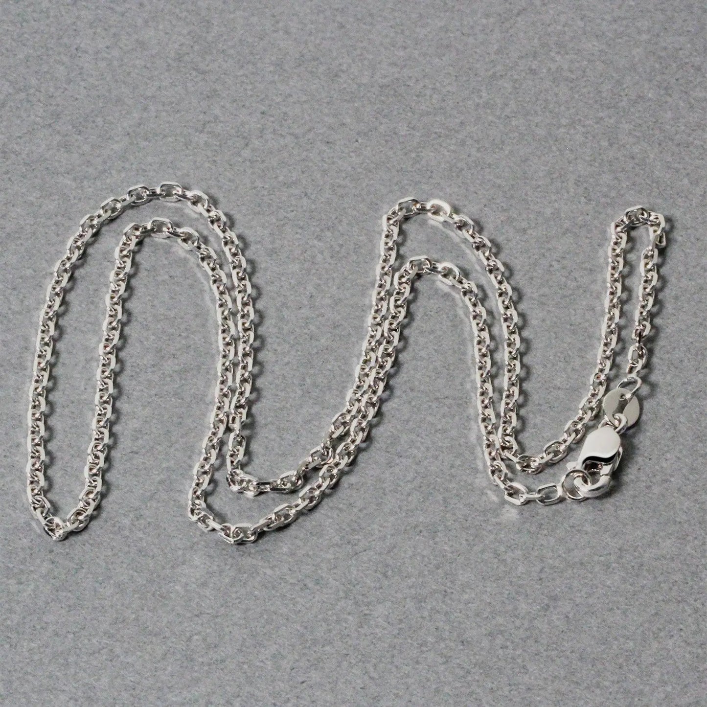 18k White Gold Diamond Cut Cable Link Chain (1.90 mm) RCJ Chains  CELESTIA LUXE JEWELLERS