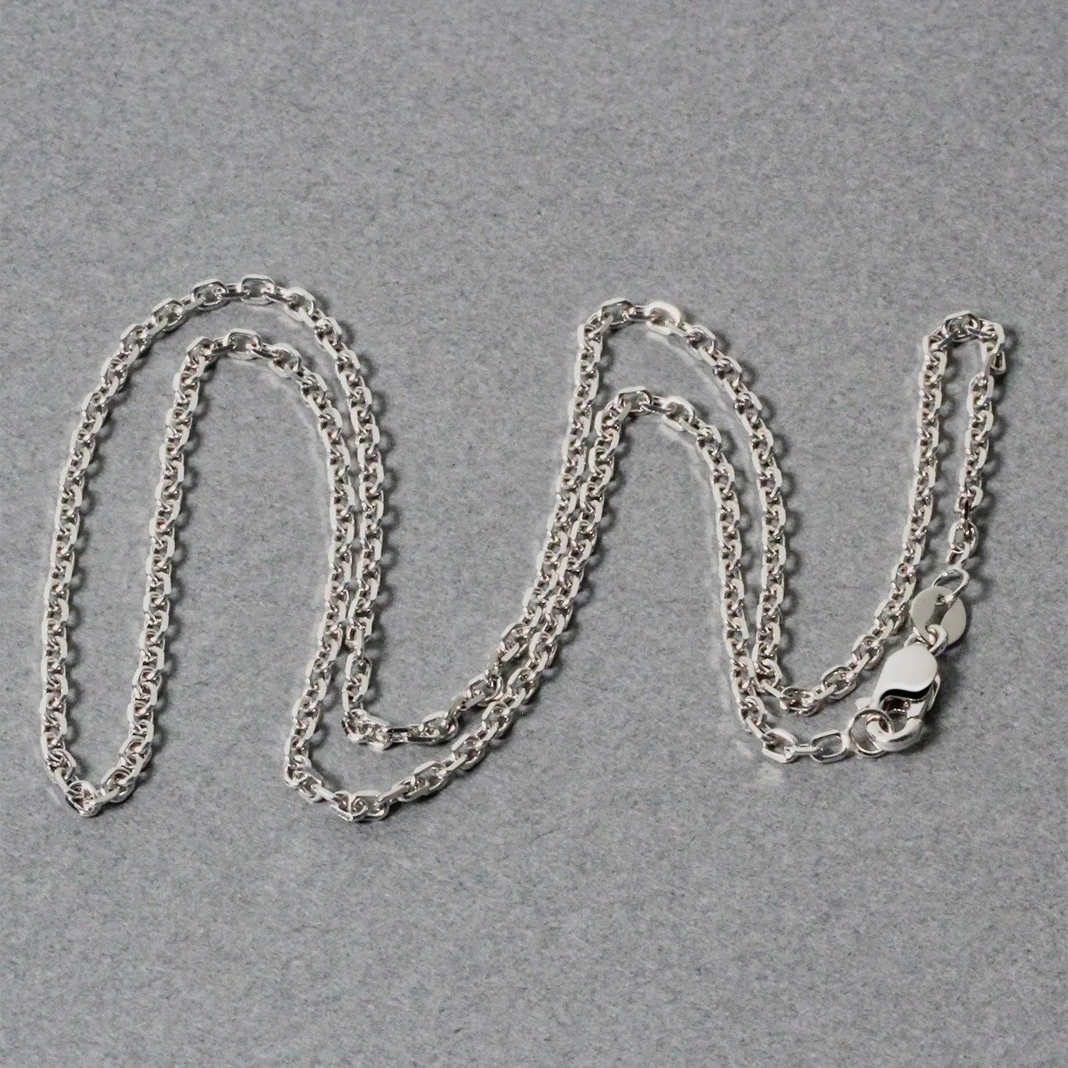 18k White Gold Diamond Cut Cable Link Chain (1.90 mm) RCJ Chains  CELESTIA LUXE JEWELLERS