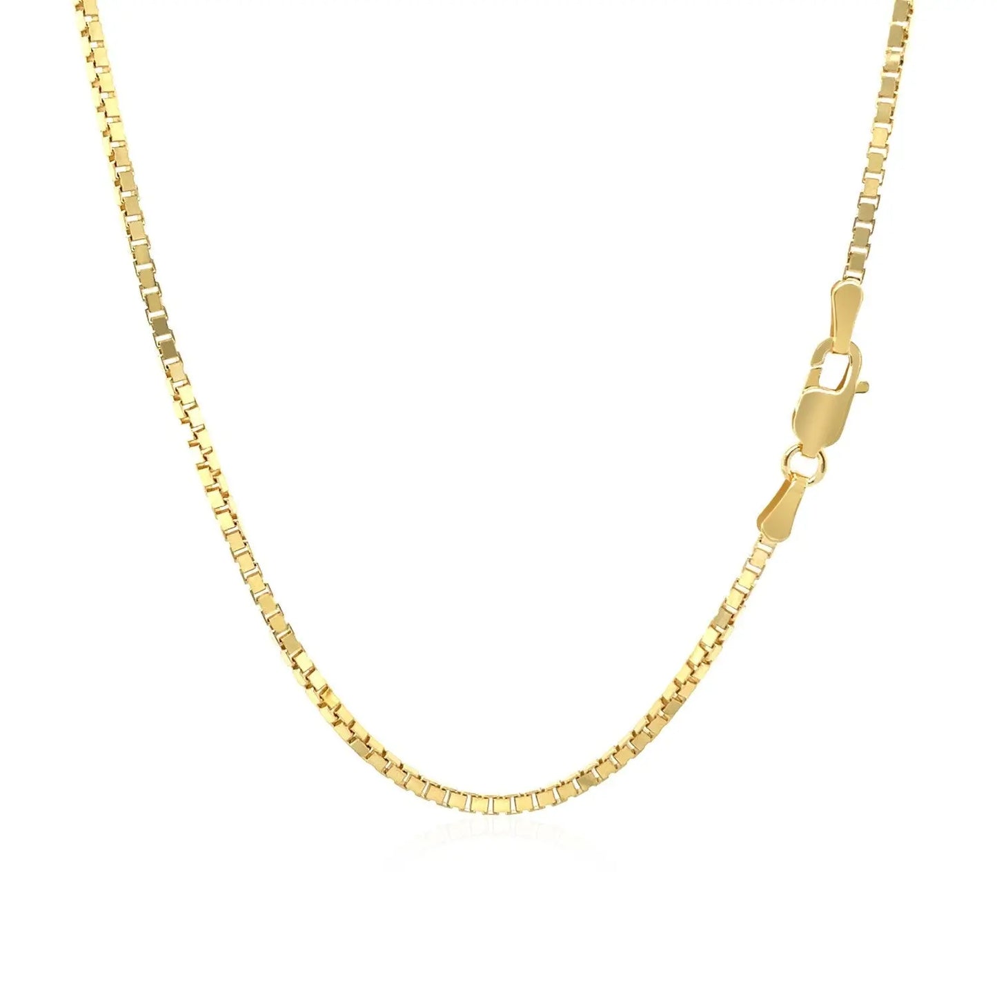 18k Yellow Gold Classic Box Chain (1.40 mm) RCJ Chains  CELESTIA LUXE JEWELLERS