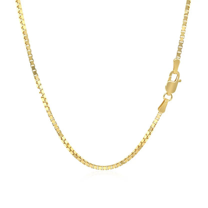 18k Yellow Gold Classic Box Chain (1.40 mm) RCJ Chains  CELESTIA LUXE JEWELLERS