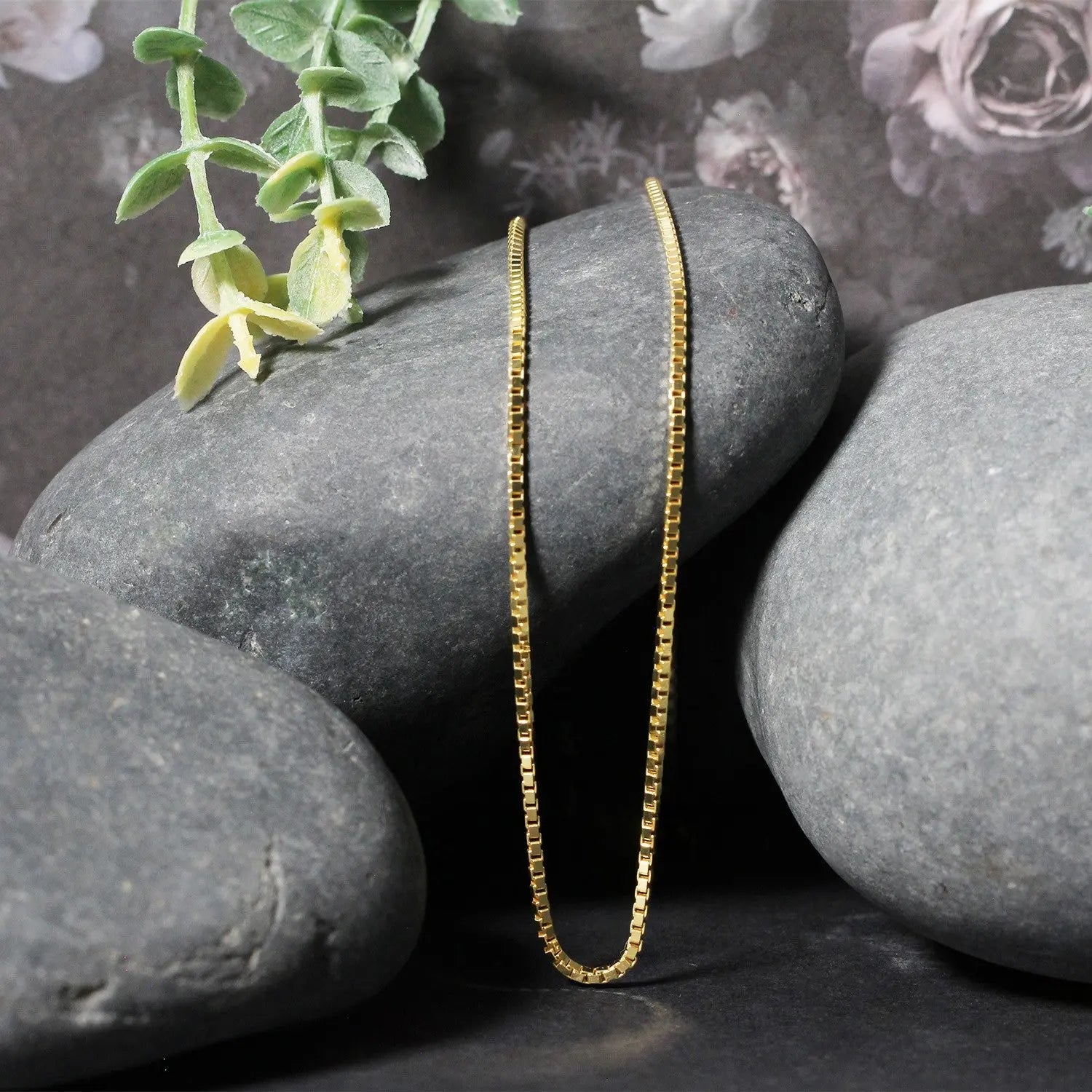 18k Yellow Gold Classic Box Chain (1.40 mm) RCJ Chains  CELESTIA LUXE JEWELLERS