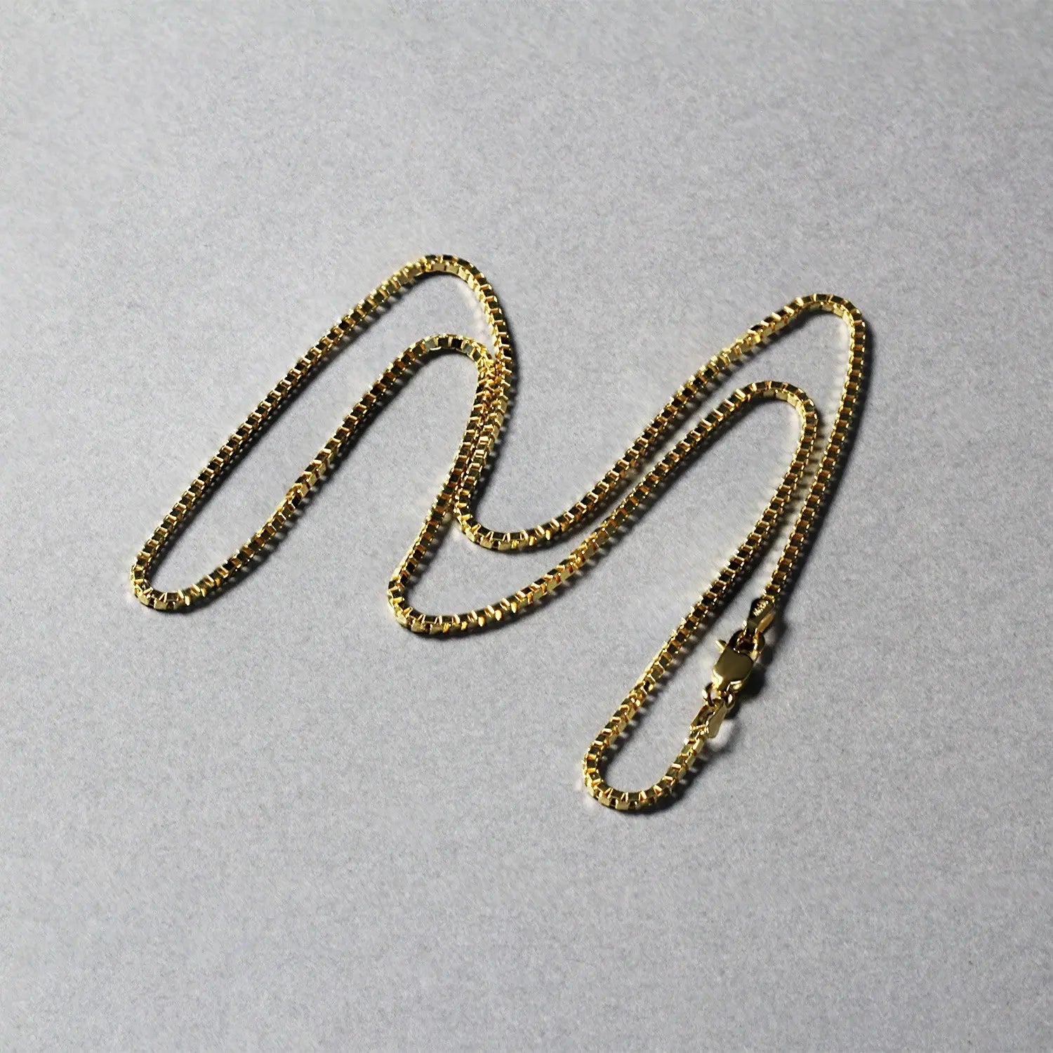 18k Yellow Gold Classic Box Chain (1.40 mm) RCJ Chains  CELESTIA LUXE JEWELLERS