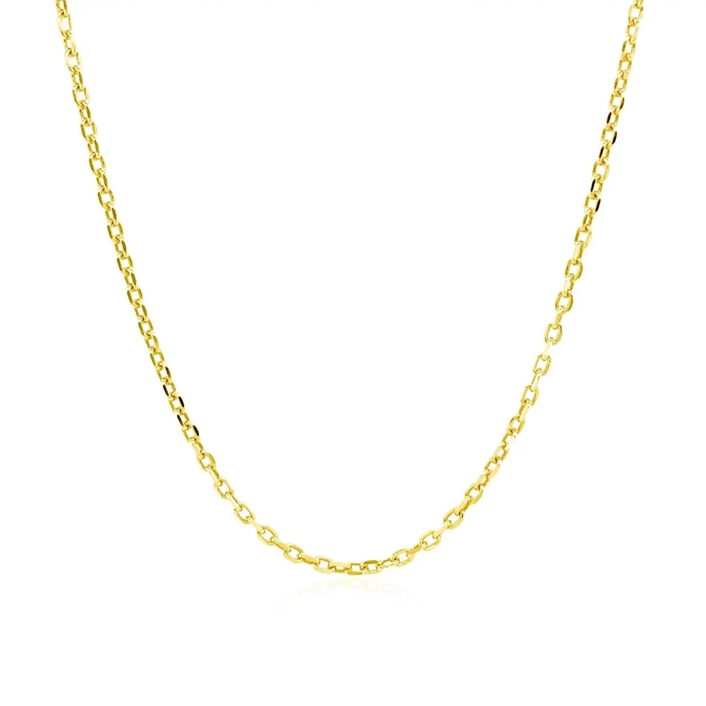 18k Yellow Gold Diamond Cut Cable Link Chain (1.50 mm) RCJ Chains  CELESTIA LUXE JEWELLERS