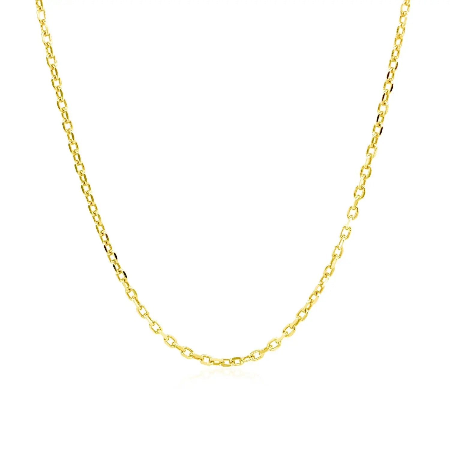 18k Yellow Gold Diamond Cut Cable Link Chain (1.50 mm) RCJ Chains  CELESTIA LUXE JEWELLERS