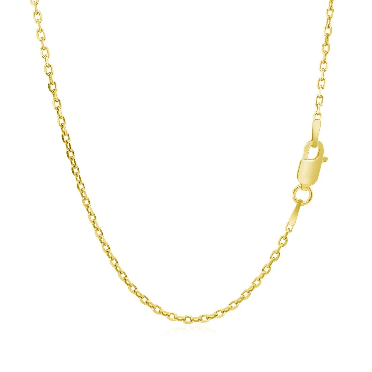 18k Yellow Gold Diamond Cut Cable Link Chain (1.50 mm) RCJ Chains  CELESTIA LUXE JEWELLERS