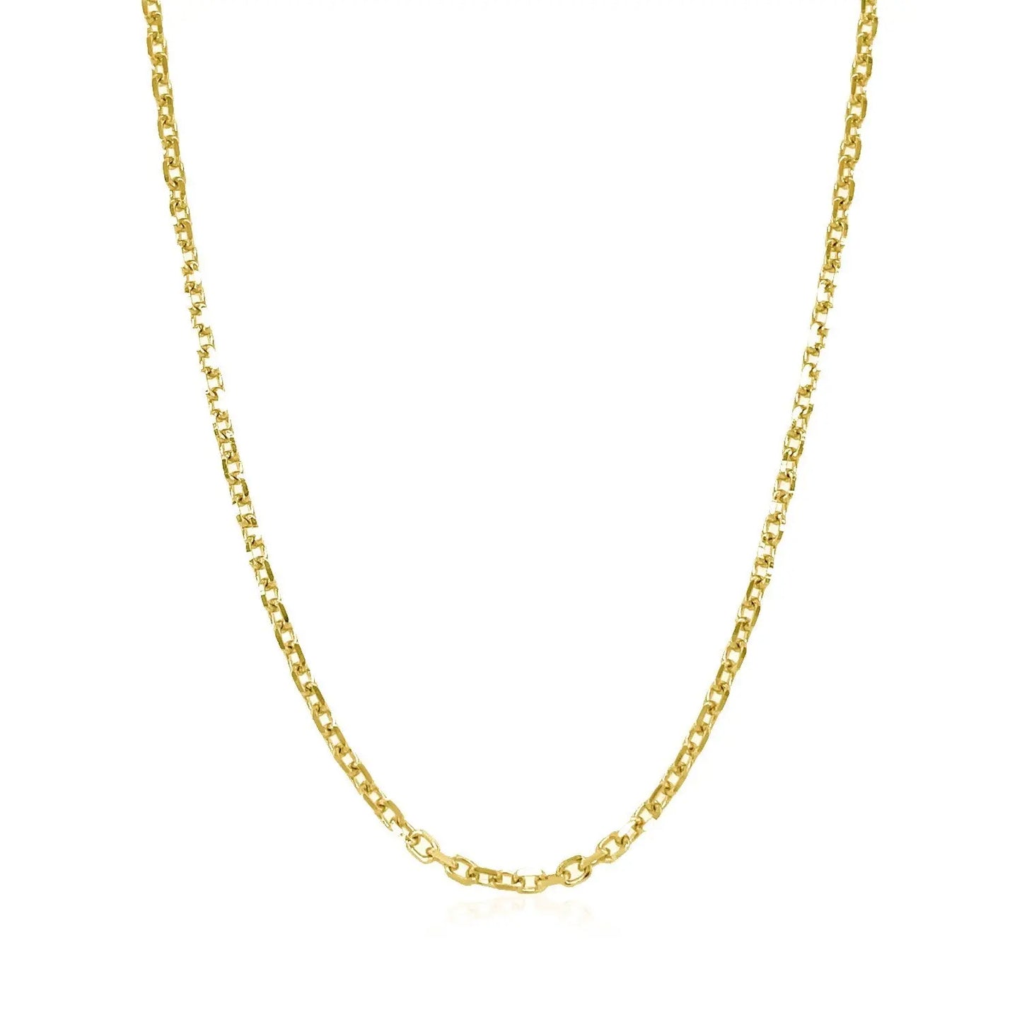 18k Yellow Gold Diamond Cut Cable Link Chain (1.90 mm) RCJ Chains  CELESTIA LUXE JEWELLERS