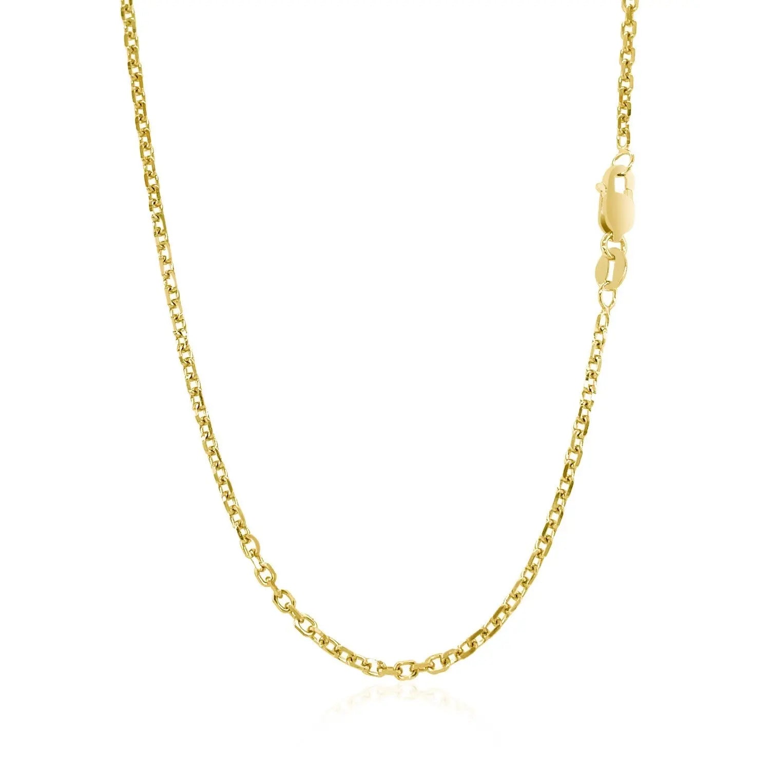 18k Yellow Gold Diamond Cut Cable Link Chain (1.90 mm) RCJ Chains  CELESTIA LUXE JEWELLERS