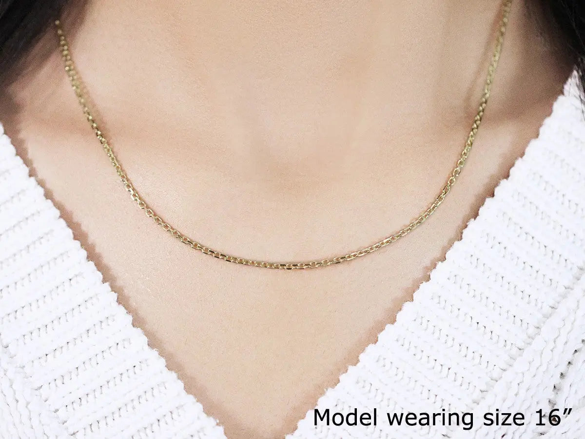 18k Yellow Gold Diamond Cut Cable Link Chain (1.90 mm) RCJ Chains  CELESTIA LUXE JEWELLERS