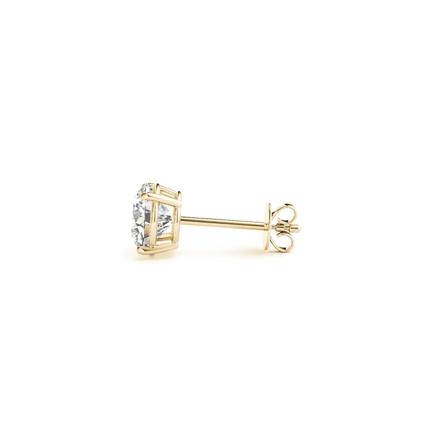 2 cttw Certified IGI Lab Grown Round Diamond Earrings 14k Yellow Gold (G/VS2) RCJ Earrings  CELESTIA LUXE JEWELLERS