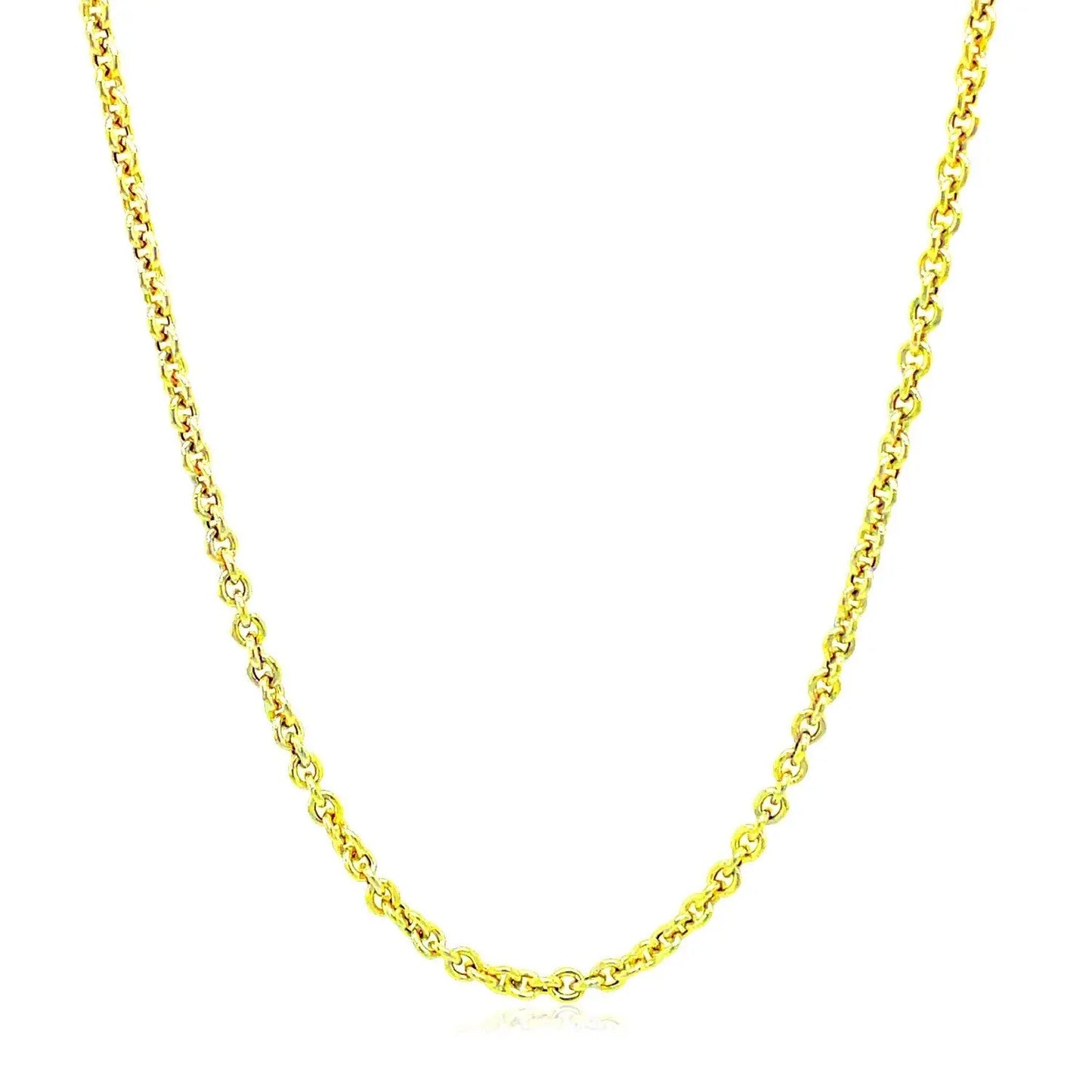 2.2mm 14K Yellow Gold Forsantina Lite Cable Link Chain RCJ Chains  CELESTIA LUXE JEWELLERS