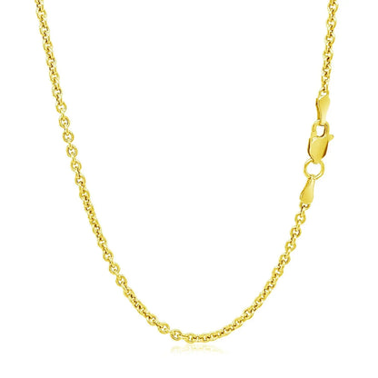 2.2mm 14K Yellow Gold Forsantina Lite Cable Link Chain RCJ Chains  CELESTIA LUXE JEWELLERS