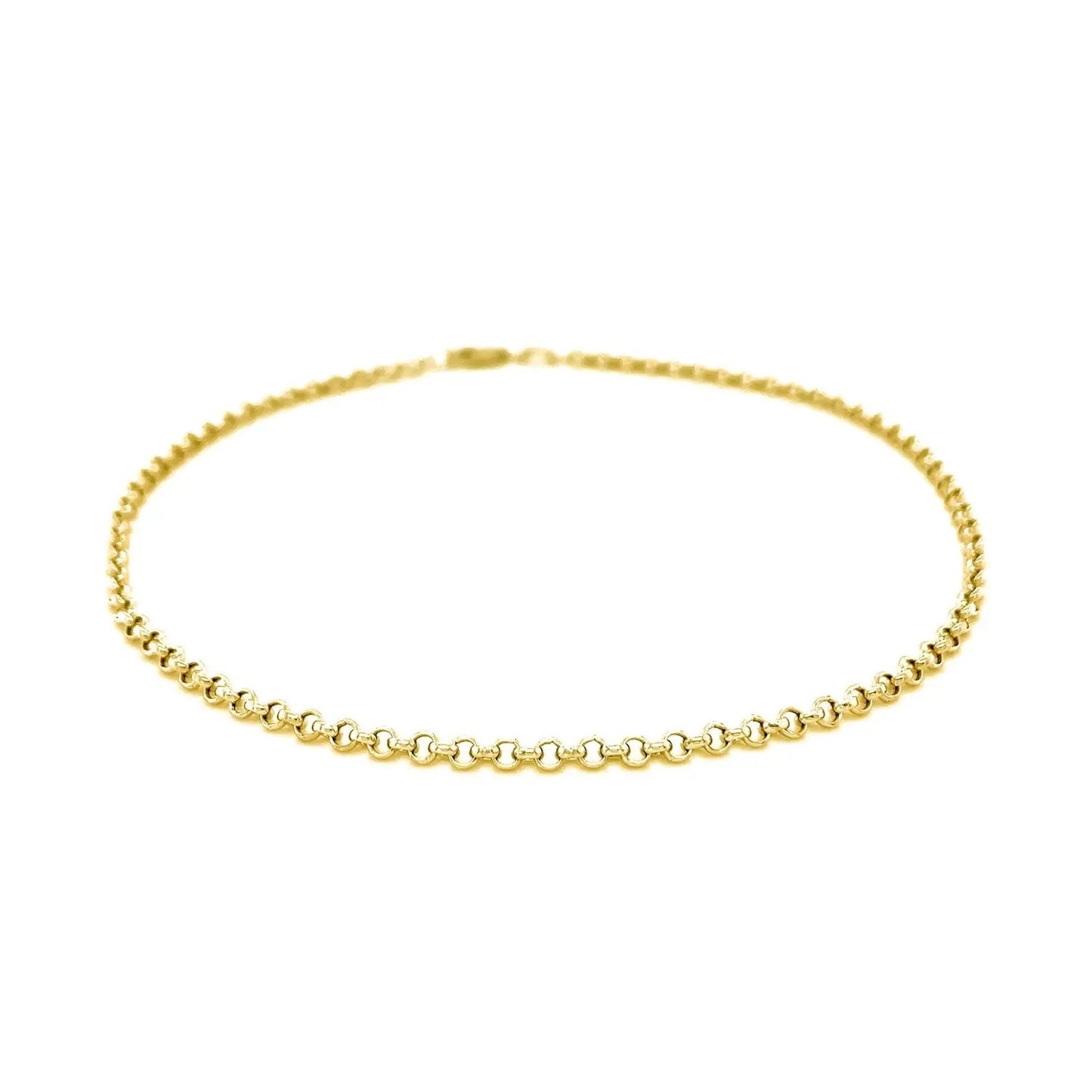 2.3mm 10k Yellow Gold Rolo Anklet RCJ Anklets  CELESTIA LUXE JEWELLERS