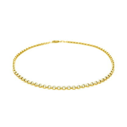 2.3mm 10k Yellow Gold Rolo Anklet RCJ Anklets  CELESTIA LUXE JEWELLERS